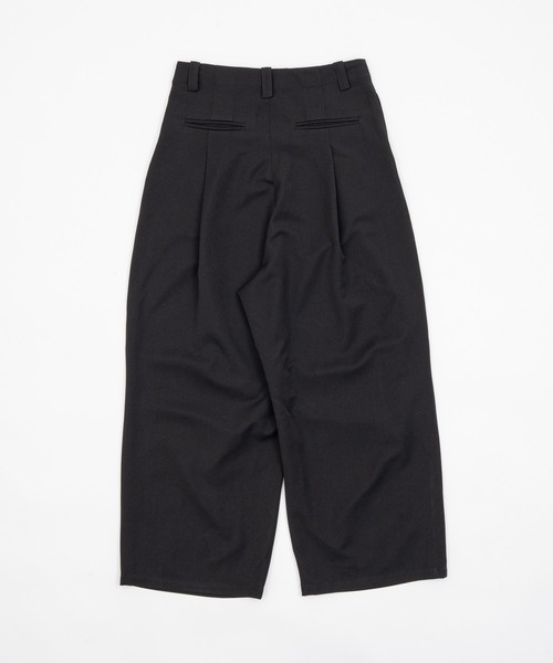 INTER FACTORY（インターファクトリー）の「カイチ - ワイドタックスラックス - made in INTER FACTORY（スラックス・メンズ・ネイビー/ブラック・SMALL/MEDIUM/LARGE）」の12枚目の写真