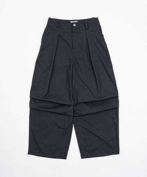 INTER FACTORY（インターファクトリー）の「カイチ - ワイドタックスラックス - made in INTER FACTORY（スラックス・メンズ・ネイビー/ブラック・SMALL/MEDIUM/LARGE）」の20枚目の写真