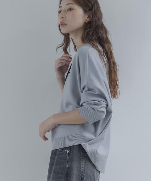 URBAN RESEARCH Sonny Label（アーバンリサーチサニーレーベル）の「アンチピリングコクーンフォルムニット（ニット/セーター・レディース・ライトグレー/ライトベージュ/ブラック/ミント・FREE）」の3枚目の写真