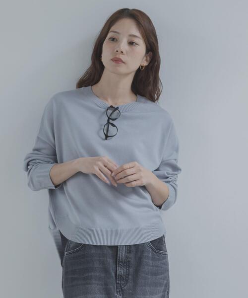 URBAN RESEARCH Sonny Label（アーバンリサーチサニーレーベル）の「アンチピリングコクーンフォルムニット（ニット/セーター・レディース・ライトグレー/ライトベージュ/ブラック/ミント・FREE）」の14枚目の写真