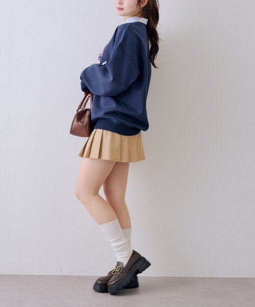 continuer de NICE CLAUP（コンティニューデナイスクラップ）の「ドッキングナンバリングプルオーバー（スウェット・レディース・ネイビー/トップグレー/オフホワイト・FREE）」の16枚目の写真