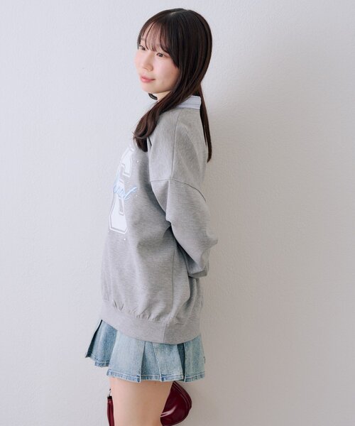 continuer de NICE CLAUP（コンティニューデナイスクラップ）の「ドッキングナンバリングプルオーバー（スウェット・レディース・ネイビー/トップグレー/オフホワイト・FREE）」の20枚目の写真