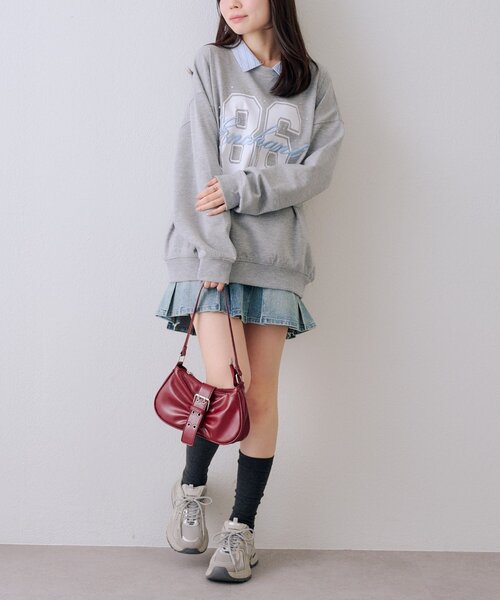 continuer de NICE CLAUP（コンティニューデナイスクラップ）の「ドッキングナンバリングプルオーバー（スウェット・レディース・ネイビー/トップグレー/オフホワイト・FREE）」の21枚目の写真