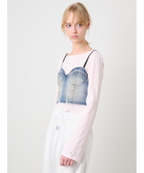 SORIN(ソリン )の「Side Ribbon Long Tshirt/サイドリボン ロングTシャツ(Tシャツ/カットソー・レディース・ライトピンク/ダークグレー/ミント/ホワイト・38)」の10枚目の写真