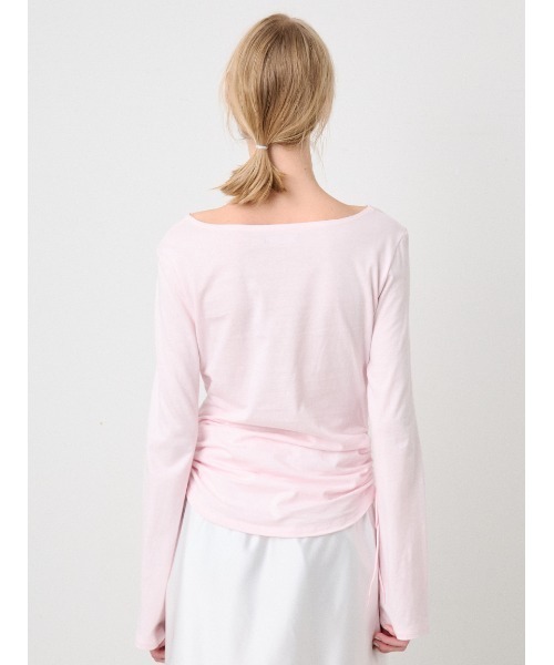 SORIN(ソリン )の「Side Ribbon Long Tshirt/サイドリボン ロングTシャツ(Tシャツ/カットソー・レディース・ライトピンク/ダークグレー/ミント/ホワイト・38)」の16枚目の写真