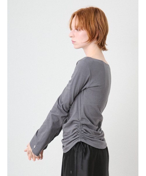 SORIN(ソリン )の「Side Ribbon Long Tshirt/サイドリボン ロングTシャツ(Tシャツ/カットソー・レディース・ライトピンク/ダークグレー/ミント/ホワイト・38)」の19枚目の写真