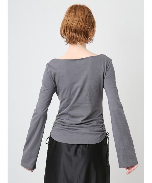 SORIN(ソリン )の「Side Ribbon Long Tshirt/サイドリボン ロングTシャツ(Tシャツ/カットソー・レディース・ライトピンク/ダークグレー/ミント/ホワイト・38)」の21枚目の写真
