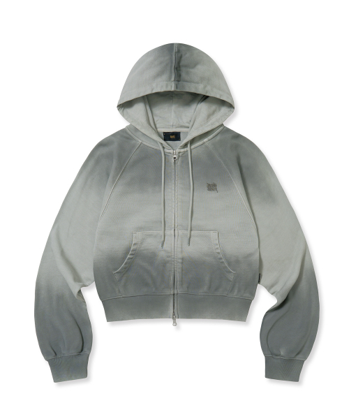 BROWNBREATH(ブラウンブレス)の「W BROKEN TAG DIRTY CROP HOOD ZIP UP - GREY(パーカー・メンズ・その他・S)」の1枚目の写真