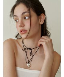 KINDABABY（カインダベイビー）の「2way logo heart choker necklace（ネックレス）」