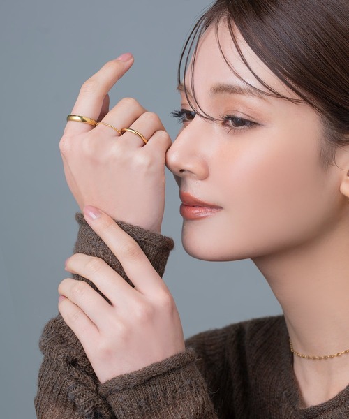 Cream dot.（クリームドット）の「【サージカルステンレス】甲丸×華奢で使いやすいステンレス製3SETリング（リング・レディース・シルバー/ゴールド・23号/20号/17号/12号/15号）」の6枚目の写真