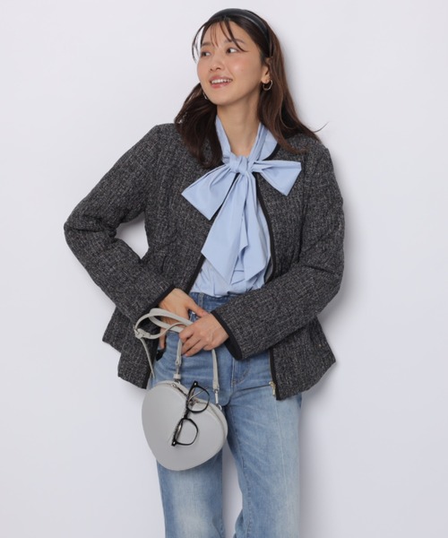 JUSGLITTY（ジャスグリッティー）の「キルティングペプラムショートコート（ダウンジャケット/コート・レディース・ブラック系その他2・2/1）」の6枚目の写真