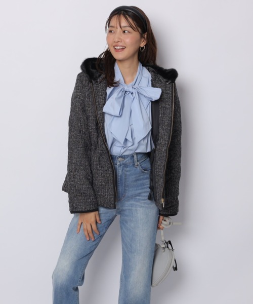 JUSGLITTY（ジャスグリッティー）の「キルティングペプラムショートコート（ダウンジャケット/コート・レディース・ブラック系その他2・2/1）」の7枚目の写真