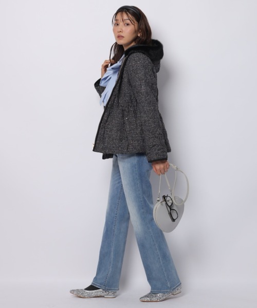 JUSGLITTY（ジャスグリッティー）の「キルティングペプラムショートコート（ダウンジャケット/コート・レディース・ブラック系その他2・2/1）」の9枚目の写真