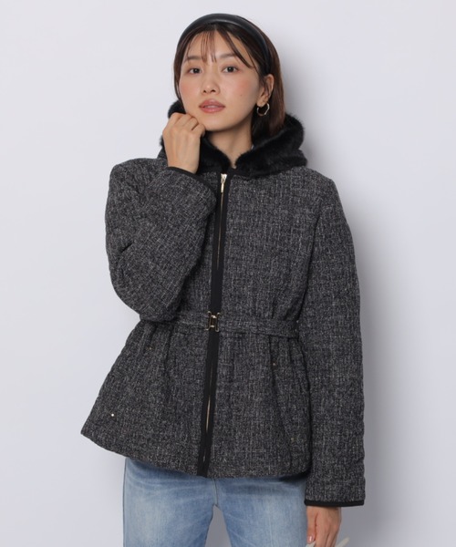 JUSGLITTY（ジャスグリッティー）の「キルティングペプラムショートコート（ダウンジャケット/コート・レディース・ブラック系その他2・2/1）」の10枚目の写真