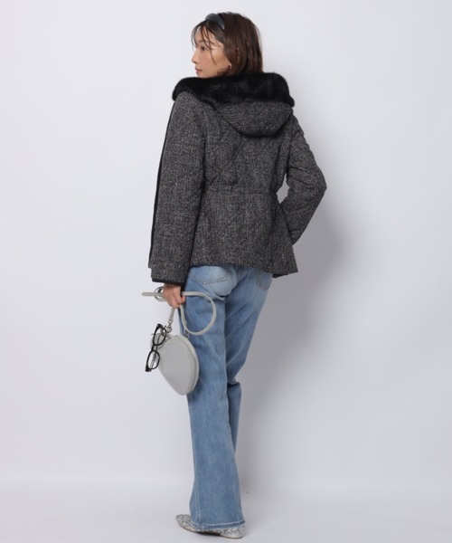 JUSGLITTY（ジャスグリッティー）の「キルティングペプラムショートコート（ダウンジャケット/コート・レディース・ブラック系その他2・2/1）」の14枚目の写真