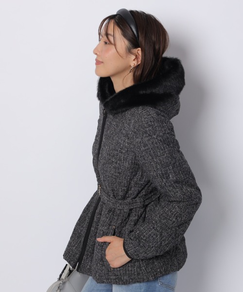 JUSGLITTY（ジャスグリッティー）の「キルティングペプラムショートコート（ダウンジャケット/コート・レディース・ブラック系その他2・2/1）」の11枚目の写真