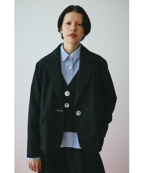 HeRIN.CYE(ヘリンドットサイ)の「Sheer loose jacket シアールーズジャケット(その他アウター・レディース・ブラウン/ブラック/オフホワイト・FREE)」の2枚目の写真
