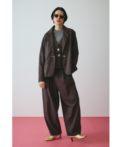 HeRIN.CYE(ヘリンドットサイ)の「Sheer loose jacket シアールーズジャケット(その他アウター・レディース・ブラウン/ブラック/オフホワイト・FREE)」の14枚目の写真