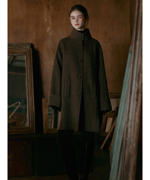 LENINA(レニーナ)の「MORI herringbone handmade half coat_BROWN(チェスターコート・レディース・ブラウン・FREE)」の3枚目の写真