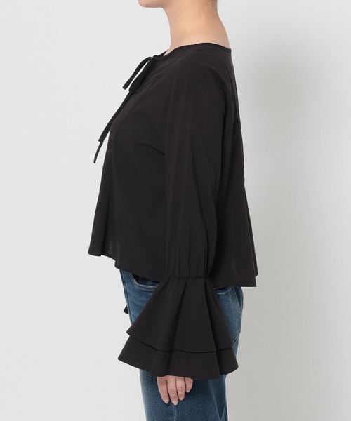 LOWRYS FARM（ローリーズファーム）の「キャンディスリーブブラウス 　642414（シャツ/ブラウス・レディース・ブラック/ライトベージュ/ブラック系その他・FREE）」の10枚目の写真