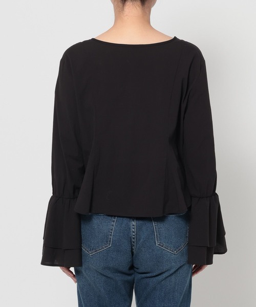 LOWRYS FARM（ローリーズファーム）の「キャンディスリーブブラウス 　642414（シャツ/ブラウス・レディース・ブラック/ライトベージュ/ブラック系その他・FREE）」の11枚目の写真