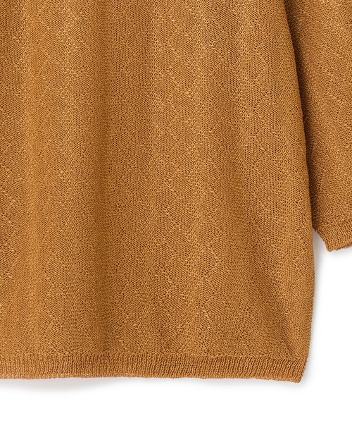 MEN'S BIGI(メンズビギ)の「変形アーガイルシアーニット7分袖Tシャツ(ニット/セーター・メンズ・ネイビー/イエロー/グリーン/ブラック・04/03/02)」の7枚目の写真