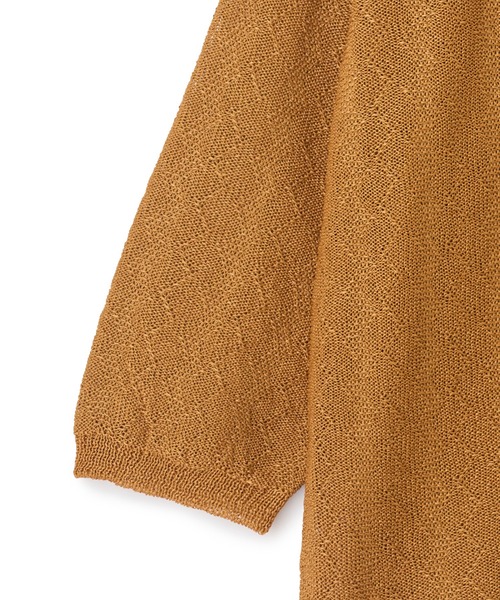 MEN'S BIGI(メンズビギ)の「変形アーガイルシアーニット7分袖Tシャツ(ニット/セーター・メンズ・ネイビー/イエロー/グリーン/ブラック・04/03/02)」の6枚目の写真