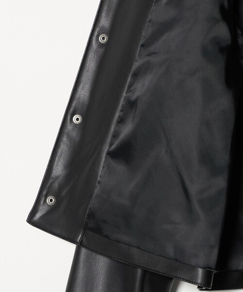 A DAY IN THE LIFE UNITED ARROWS(アデイインザライフユナイテッドアローズ)の「レザーライク ブルゾン <A DAY IN THE LIFE>(ライダースジャケット・レディース・グレー系/ブラック・FREE)」の19枚目の写真