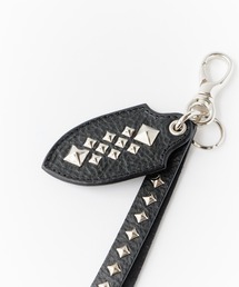 CALEE（キャリー）の「CALEE/キャリー STUDS LEATHER LONG KEY RING