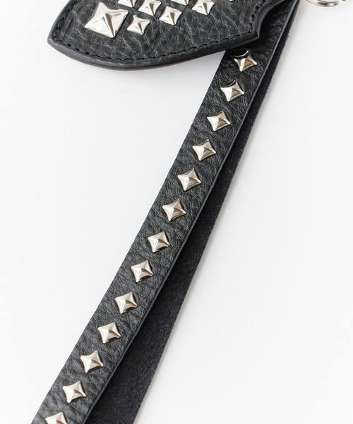 CALEE（キャリー）の「CALEE/キャリー STUDS LEATHER LONG KEY RING スタッズデザイン レザーキーリング 2026年春夏（キーケース/キーアクセサリー・メンズ・ブラック・FREE）」の7枚目の写真