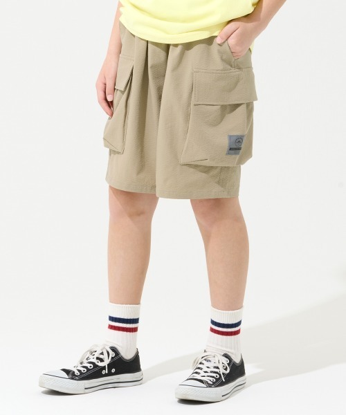 KRIFF MAYER Kid's Collection(クリフメイヤーキッズコレクション)の「【速乾・軽量】シアサッカーカーゴショーツ(その他パンツ・キッズ・ベージュ/ブラック/オリーブ/グレー・120/130/140/150/160/170)」の5枚目の写真