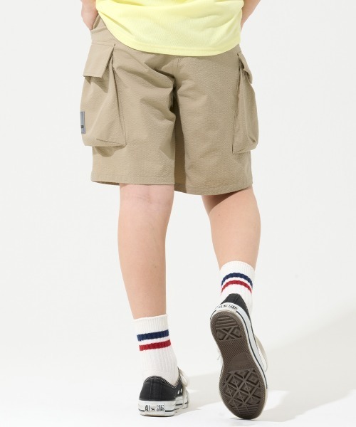 KRIFF MAYER Kid's Collection(クリフメイヤーキッズコレクション)の「【速乾・軽量】シアサッカーカーゴショーツ(その他パンツ・キッズ・ベージュ/ブラック/オリーブ/グレー・120/130/140/150/160/170)」の6枚目の写真