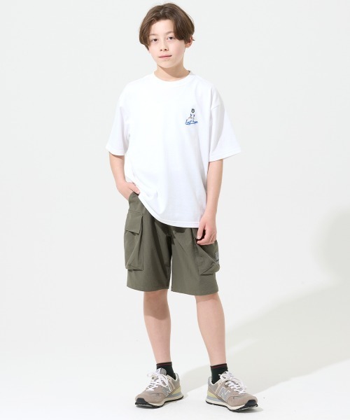 KRIFF MAYER Kid's Collection(クリフメイヤーキッズコレクション)の「【速乾・軽量】シアサッカーカーゴショーツ(その他パンツ・キッズ・ベージュ/ブラック/オリーブ/グレー・120/130/140/150/160/170)」の12枚目の写真