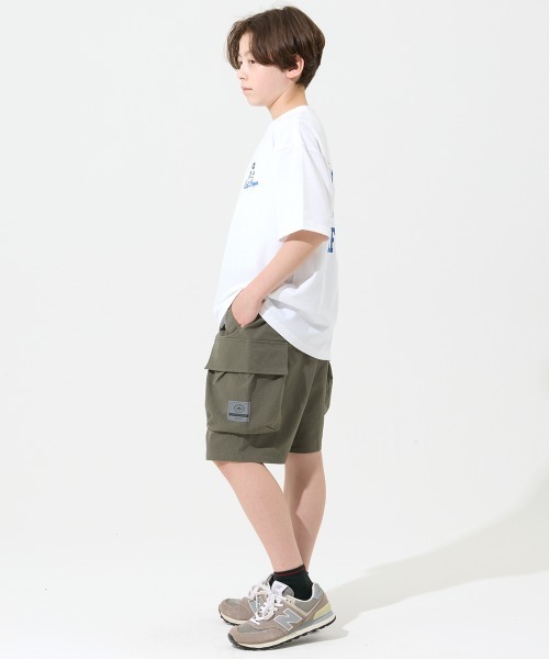 KRIFF MAYER Kid's Collection(クリフメイヤーキッズコレクション)の「【速乾・軽量】シアサッカーカーゴショーツ(その他パンツ・キッズ・ベージュ/ブラック/オリーブ/グレー・120/130/140/150/160/170)」の13枚目の写真