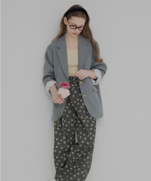 jumelle（ジュメロ）の「小花柄ワイドパンツ（その他パンツ・レディース・クリーム/チャコール・MEDIUM/SMALL）」の3枚目の写真