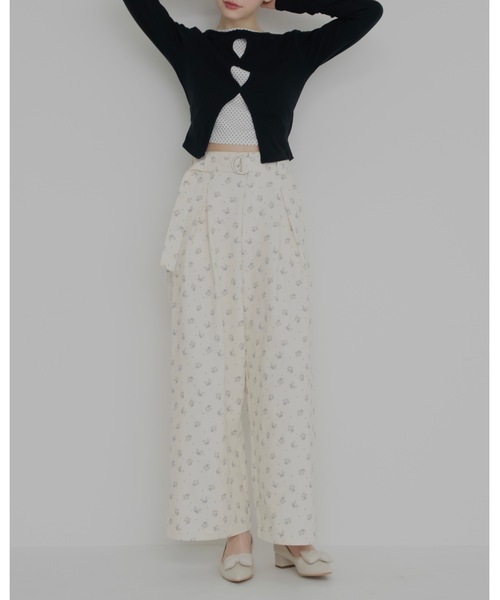 jumelle（ジュメロ）の「小花柄ワイドパンツ（その他パンツ・レディース・クリーム/チャコール・MEDIUM/SMALL）」の11枚目の写真