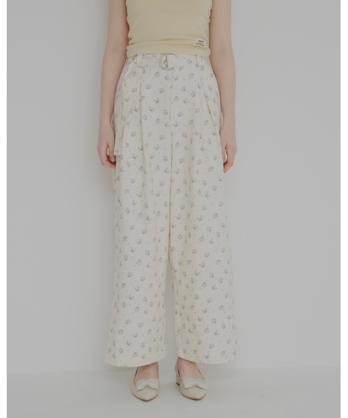 jumelle（ジュメロ）の「小花柄ワイドパンツ（その他パンツ・レディース・クリーム/チャコール・MEDIUM/SMALL）」の15枚目の写真