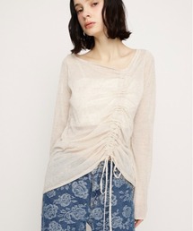 SLY | SHEER KNIT TOPS シアーニットトップス 春服(ニット/セーター)