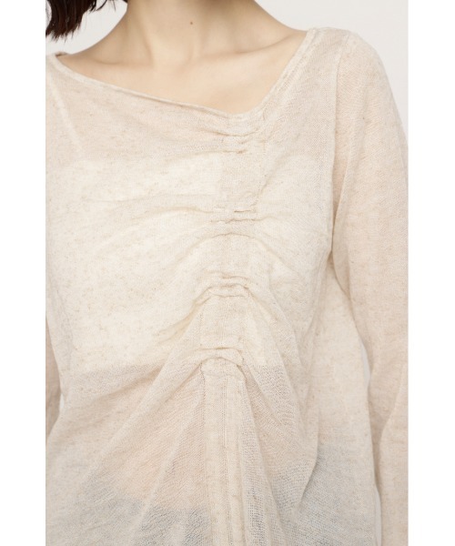 SLY（スライ）の「SHEER KNIT TOPS シアーニットトップス 春服（ニット/セーター・レディース・ブラウン/ブラック/アイボリー/ライトイエロー・FREE）」の19枚目の写真