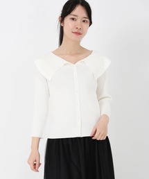 STRAWBERRY-FIELDS（ストロベリーフィールズ）の「エリシアストレッチ_抜け衿風リブニット（ニット/セーター）」