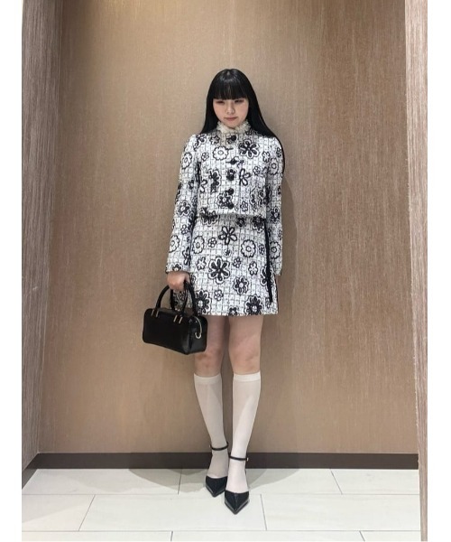 LOULOU WILLOUGHBY（ルルウィルビー）の「【LOULOU WILLOUGHBY】MALHIA ツイードクルージャケット（ノーカラージャケット・レディース・ブラック系その他・2/1）」の18枚目の写真