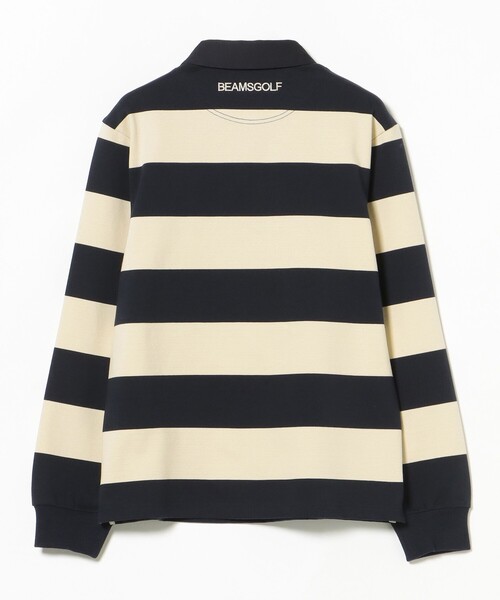 BEAMS GOLF(ビームスゴルフ)の「ORANGE LABEL / ボーダー ロングスリーブ シャツ(ポロシャツ・レディース・グリーン/オフホワイト・MEDIUM/LARGE)」の9枚目の写真