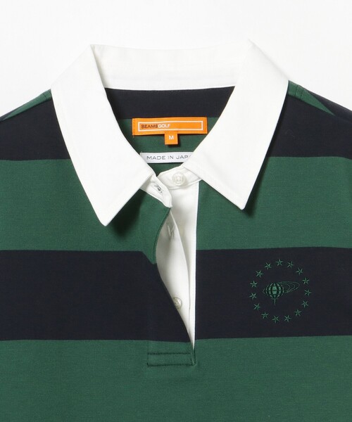 BEAMS GOLF(ビームスゴルフ)の「ORANGE LABEL / ボーダー ロングスリーブ シャツ(ポロシャツ・レディース・グリーン/オフホワイト・MEDIUM/LARGE)」の12枚目の写真