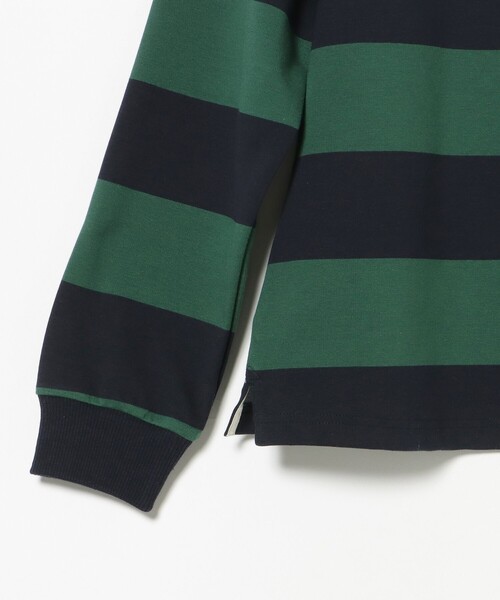 BEAMS GOLF(ビームスゴルフ)の「ORANGE LABEL / ボーダー ロングスリーブ シャツ(ポロシャツ・レディース・グリーン/オフホワイト・MEDIUM/LARGE)」の13枚目の写真