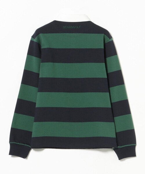 BEAMS GOLF(ビームスゴルフ)の「ORANGE LABEL / ボーダー ロングスリーブ シャツ(ポロシャツ・レディース・グリーン/オフホワイト・MEDIUM/LARGE)」の14枚目の写真