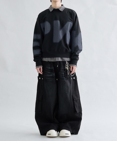EPNK(イーピーエヌケー)の「Spraygraphic sweatshirts / スプレーグラフィックスウェットシャツ(スウェット・メンズ・ブラック/杢グレー・LARGE/MEDIUM/SMALL)」の22枚目の写真