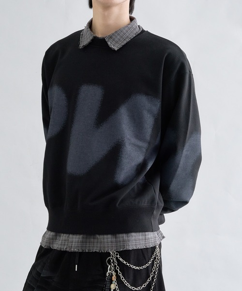 EPNK(イーピーエヌケー)の「Spraygraphic sweatshirts / スプレーグラフィックスウェットシャツ(スウェット・メンズ・ブラック/杢グレー・LARGE/MEDIUM/SMALL)」の15枚目の写真