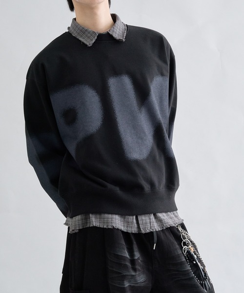 EPNK(イーピーエヌケー)の「Spraygraphic sweatshirts / スプレーグラフィックスウェットシャツ(スウェット・メンズ・ブラック/杢グレー・LARGE/MEDIUM/SMALL)」の21枚目の写真