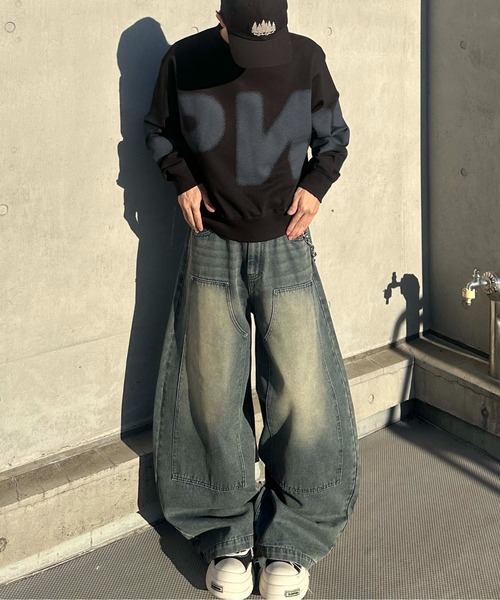 EPNK(イーピーエヌケー)の「Spraygraphic sweatshirts / スプレーグラフィックスウェットシャツ(スウェット・メンズ・ブラック/杢グレー・LARGE/MEDIUM/SMALL)」の7枚目の写真