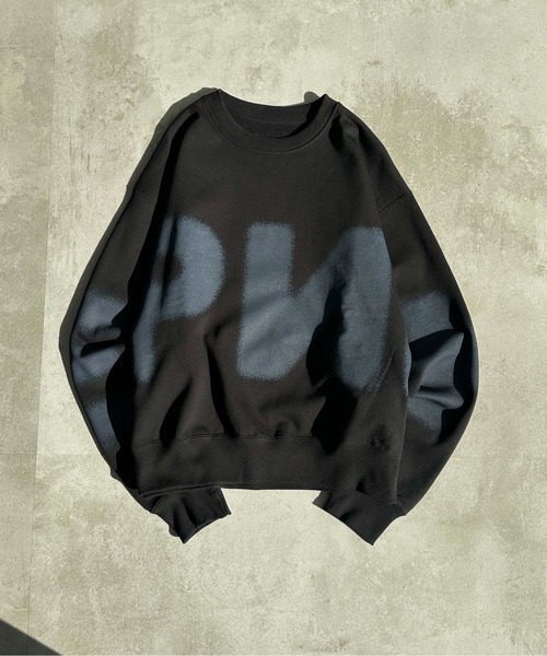 EPNK(イーピーエヌケー)の「Spraygraphic sweatshirts / スプレーグラフィックスウェットシャツ(スウェット・メンズ・ブラック/杢グレー・LARGE/MEDIUM/SMALL)」の9枚目の写真